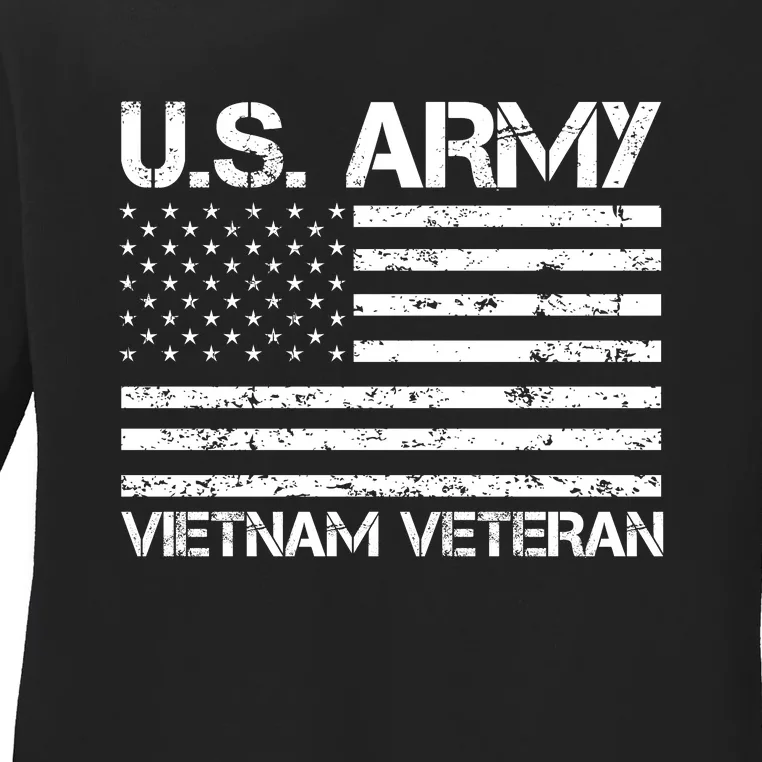 U.S. Army Vietnam Veteran Vietnam War Veterans Gifts Ladies Long Sleeve Shirt