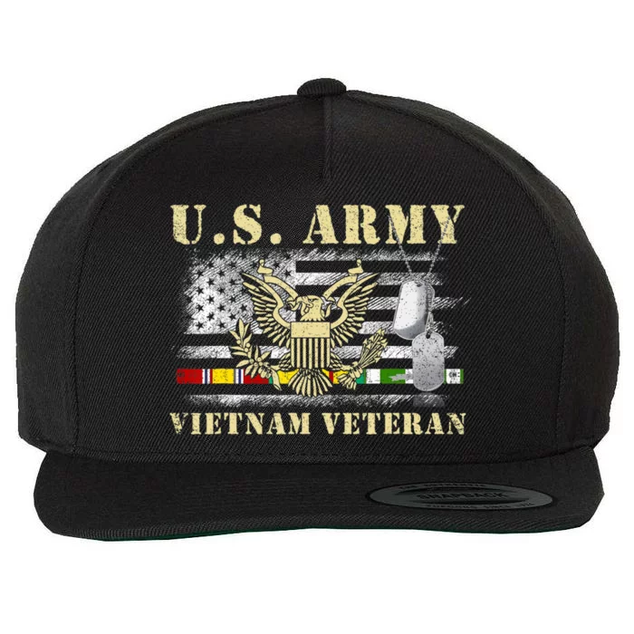 Us Army Vietnam Veteran United States Vietnam Veteran Retired Wool Snapback Cap