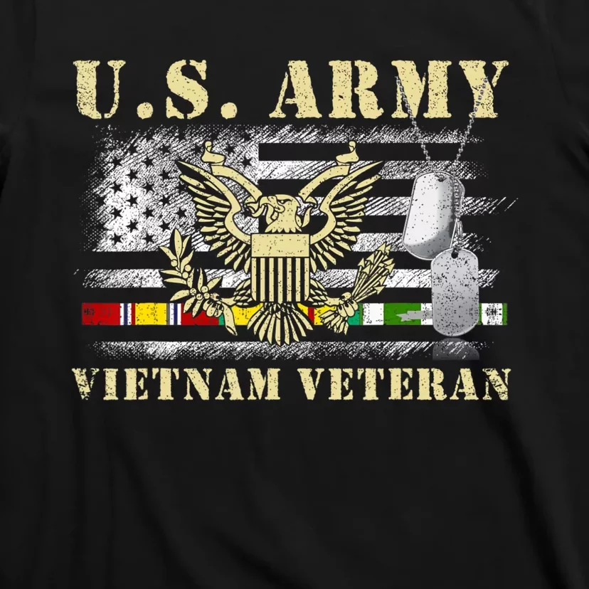 Us Army Vietnam Veteran Usa Flag Veteran Vietnam Army T-Shirt