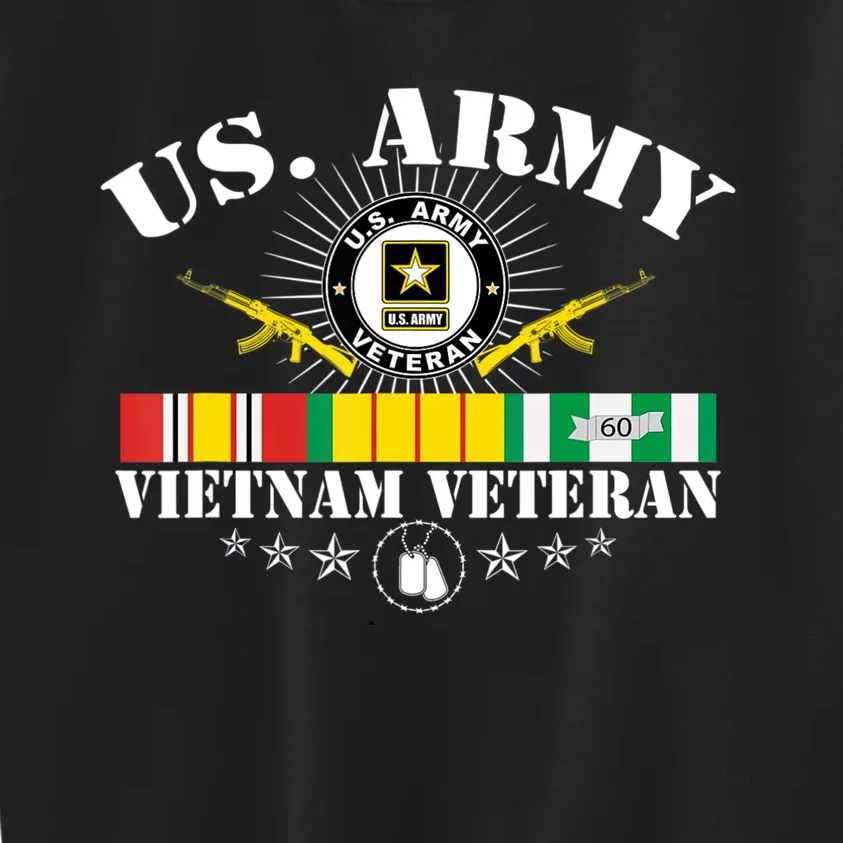 Us Army Vietnam Veteran Usa Flag Vietnam Vet Flag Women Kids Sweatshirt