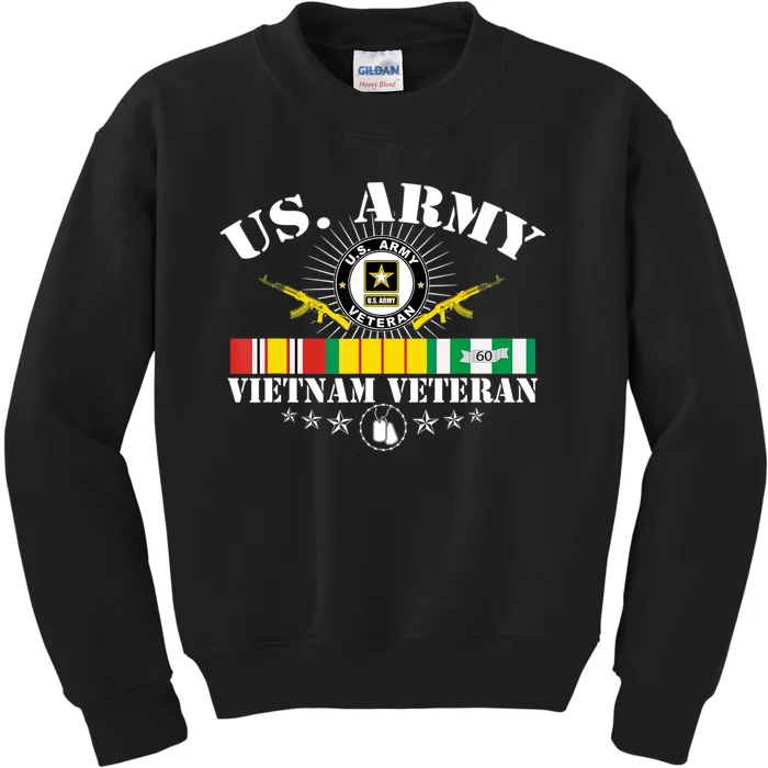 Us Army Vietnam Veteran Usa Flag Vietnam Vet Flag Women Kids Sweatshirt