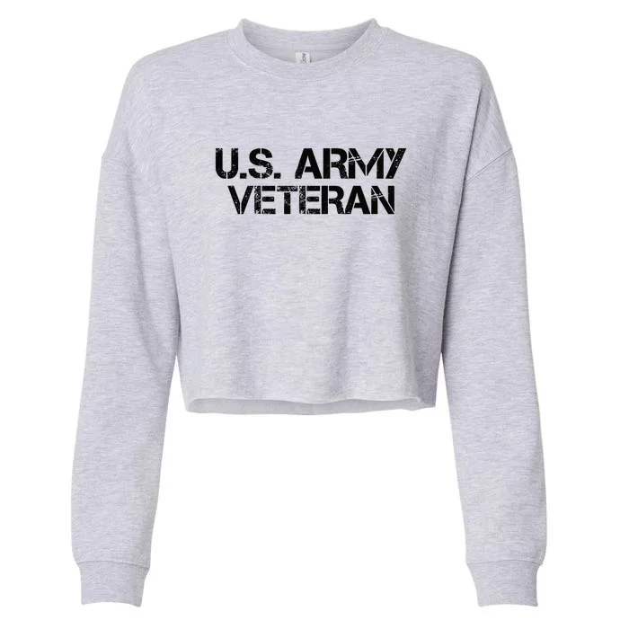 U.S. Army Veteran Army Veterans Gifts Cropped Pullover Crew