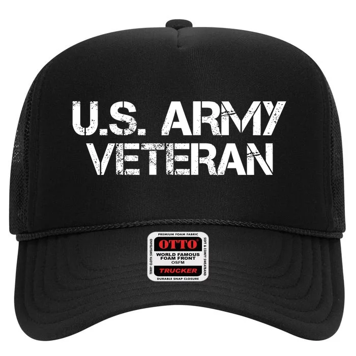 U.S. Army Veteran Army Veterans Gifts High Crown Mesh Trucker Hat