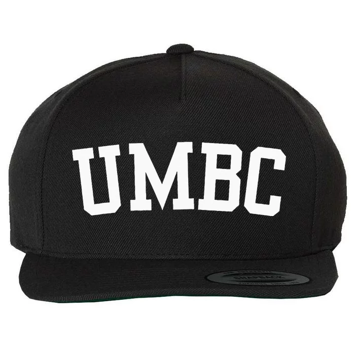 Umbc Arch Vintage Retro College Athletic Sports Wool Snapback Cap