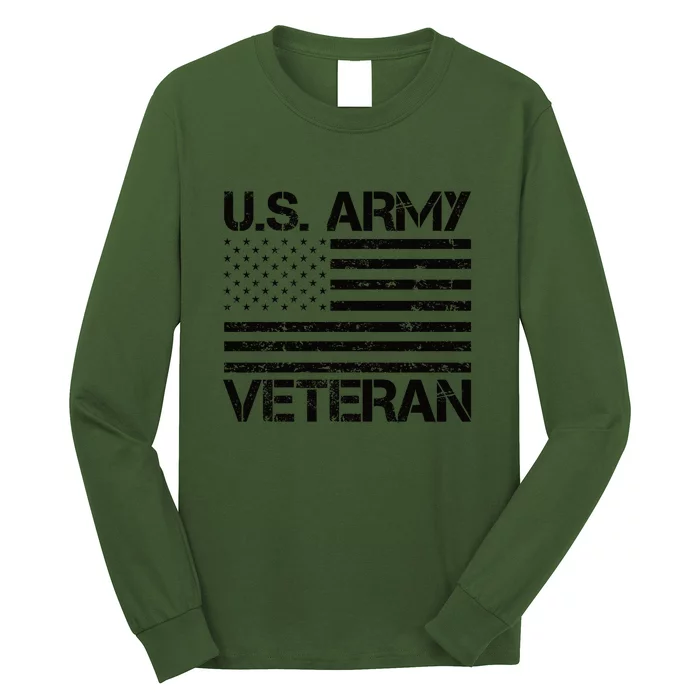 U.S. Army Veteran Flag Army Veterans Gifts Long Sleeve Shirt