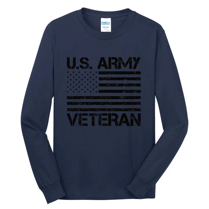 U.S. Army Veteran Flag Army Veterans Gifts Tall Long Sleeve T-Shirt