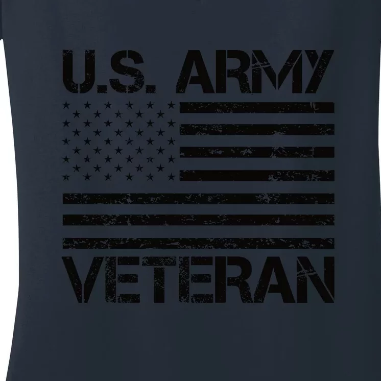 U.S. Army Veteran Flag Army Veterans Gifts Women's V-Neck T-Shirt