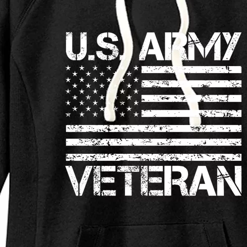 U.S. Army Veteran Flag Army Veterans Gifts Women's Fleece Hoodie