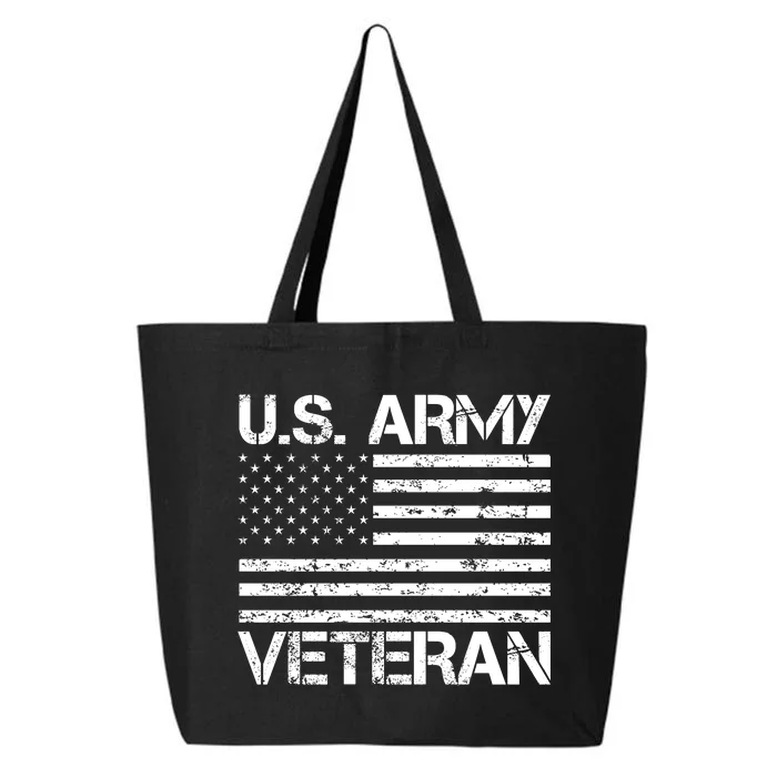 U.S. Army Veteran Flag Army Veterans Gifts 25L Jumbo Tote