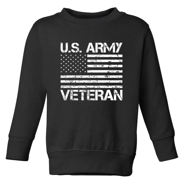 U.S. Army Veteran Flag Army Veterans Gifts Toddler Sweatshirt