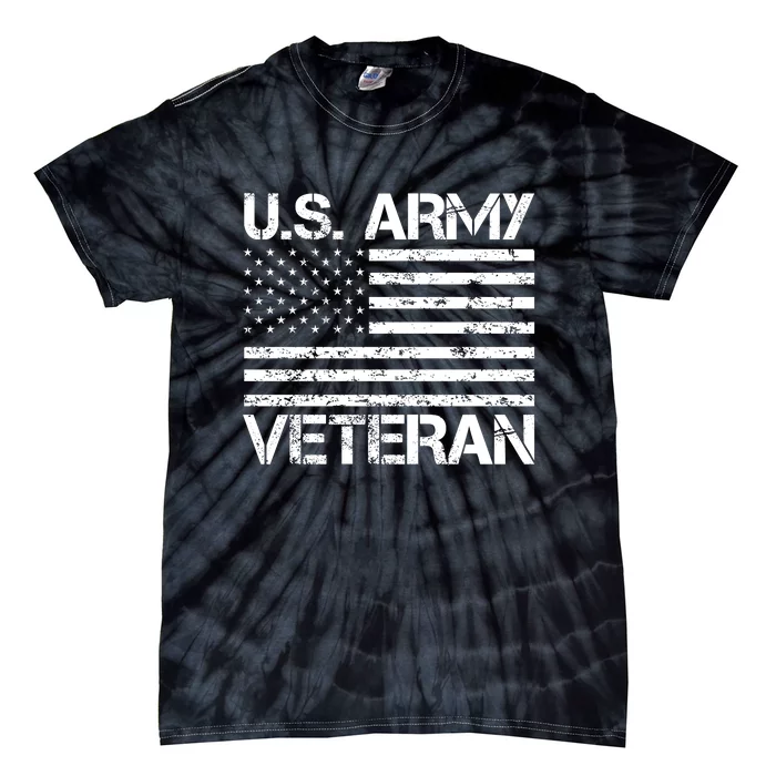 U.S. Army Veteran Flag Army Veterans Gifts Tie-Dye T-Shirt