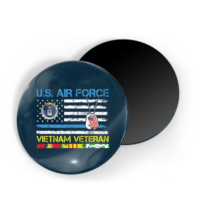 Us Airvietnam Veteran Usaf Veteran Flag Vintage Magnet