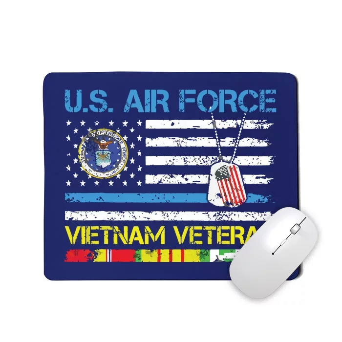 Us Airvietnam Veteran Usaf Veteran Flag Vintage Mousepad