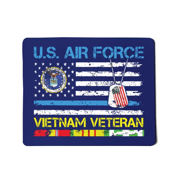 Us Airvietnam Veteran Usaf Veteran Flag Vintage Mousepad