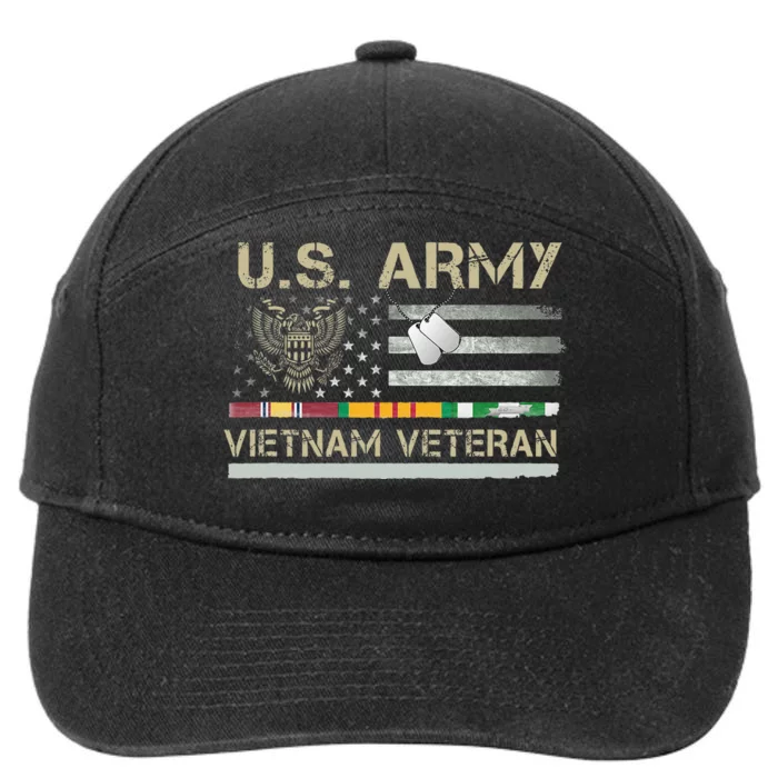 U.S A.R.M.Y Vietnam Veteran Usa Flag 7-Panel Snapback Hat