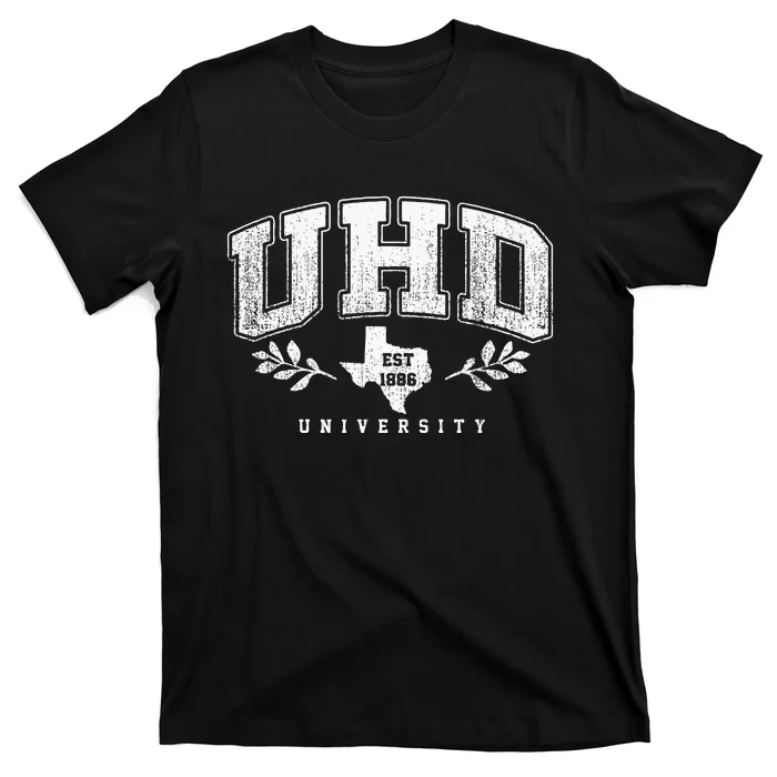 Uhd Arch Vintage College University Athletic Sports T-Shirt