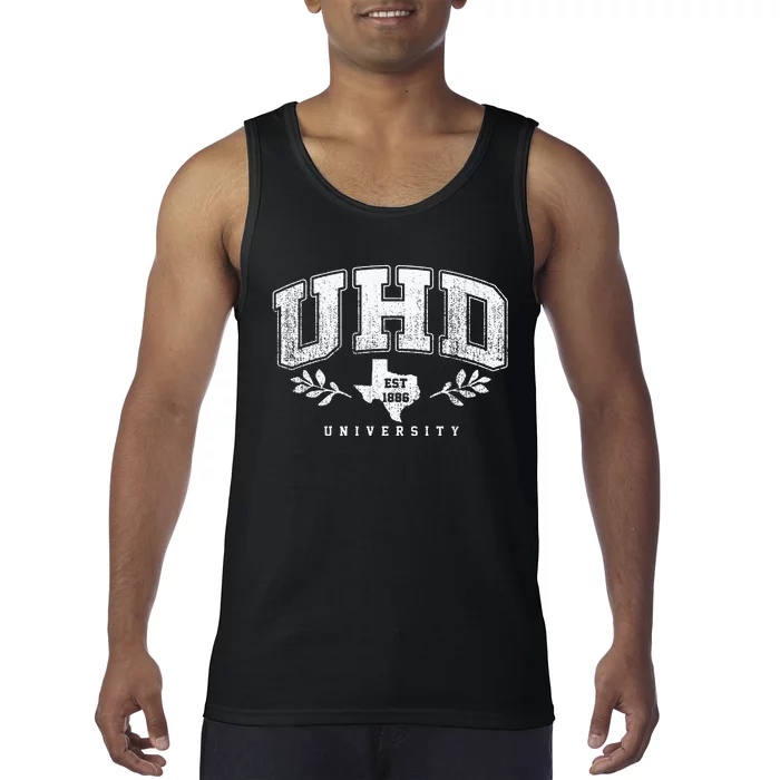 Uhd Arch Vintage College University Athletic Sports Tank Top