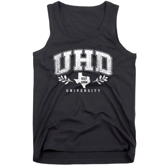 Uhd Arch Vintage College University Athletic Sports Tank Top