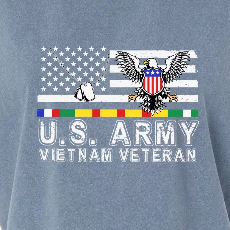 Us Army Vietnam Veteran Usa Flag Patriotic DD214 Garment-Dyed Women's Muscle Tee