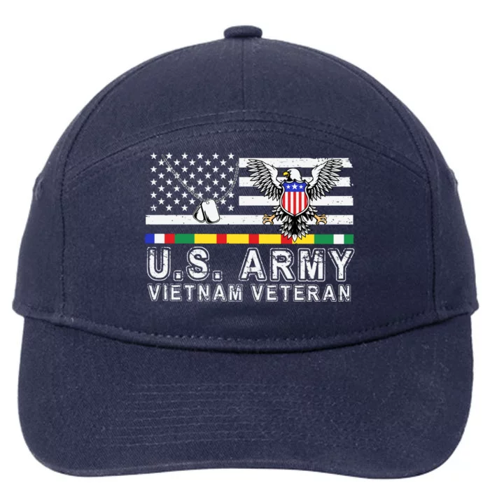 Us Army Vietnam Veteran Usa Flag Patriotic DD214 7-Panel Snapback Hat