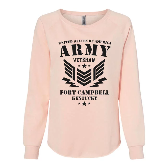 US Army Veteran Fort Campbell Kentucky Womens California Wash Sweatshirt