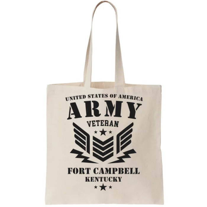 US Army Veteran Fort Campbell Kentucky Tote Bag