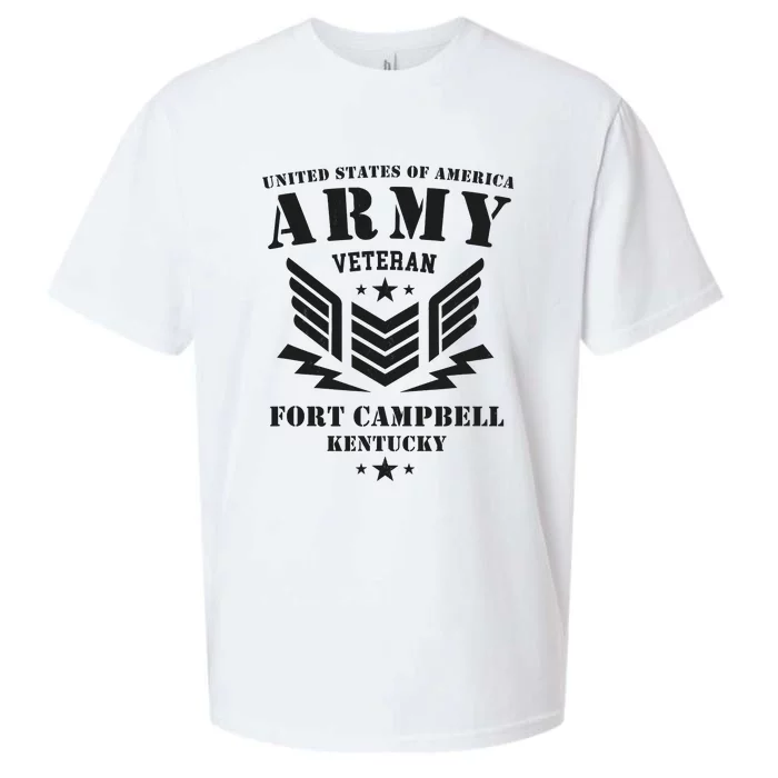 US Army Veteran Fort Campbell Kentucky Sueded Cloud Jersey T-Shirt