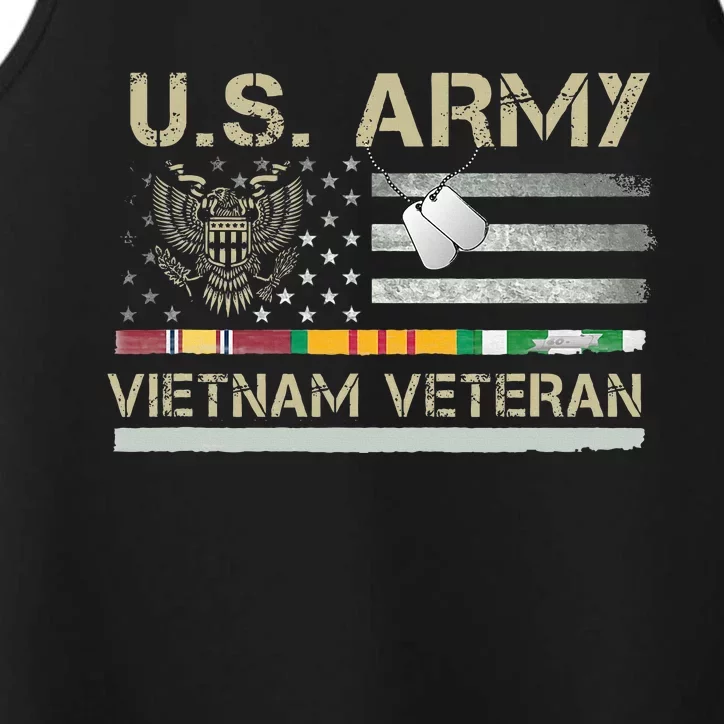 US Army Vietnam Veteran USA Flag Veteran Vietnam Army Performance Tank