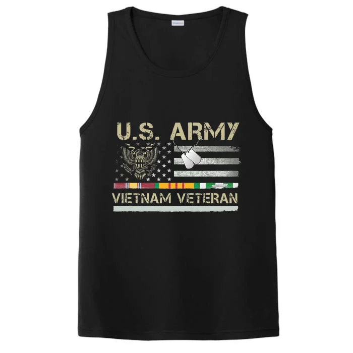 US Army Vietnam Veteran USA Flag Veteran Vietnam Army Performance Tank