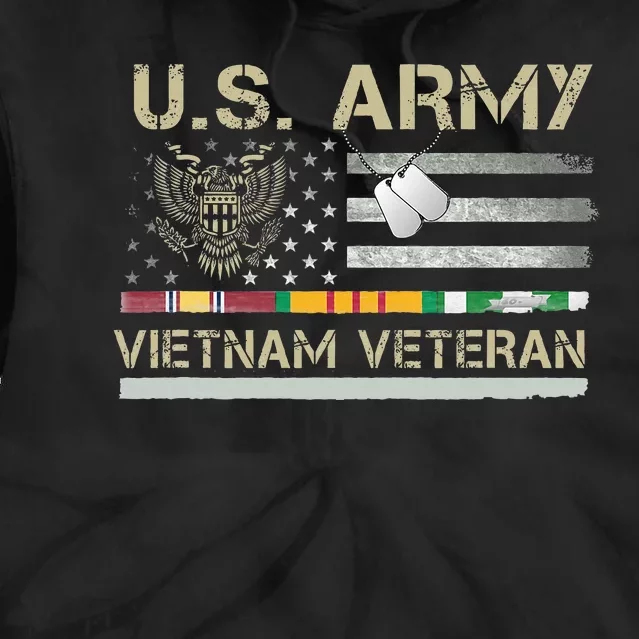 US Army Vietnam Veteran USA Flag Veteran Vietnam Army Tie Dye Hoodie