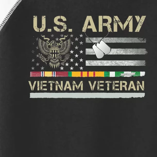 US Army Vietnam Veteran USA Flag Veteran Vietnam Army Toddler Fine Jersey T-Shirt