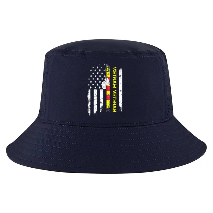 US Army Vietnam Veteran USA Flag Shirt, Veteran Vietnam Army Cool Comfort Performance Bucket Hat