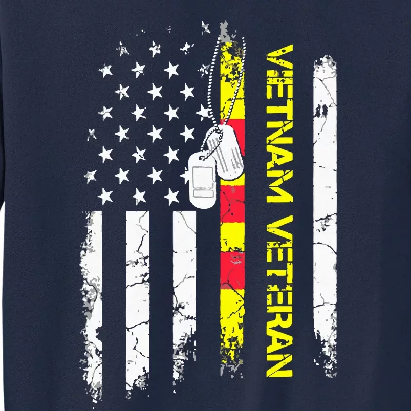 US Army Vietnam Veteran USA Flag Shirt, Veteran Vietnam Army Tall Sweatshirt