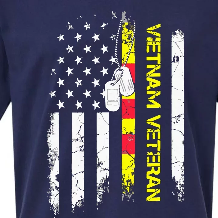 US Army Vietnam Veteran USA Flag Shirt, Veteran Vietnam Army Sueded Cloud Jersey T-Shirt