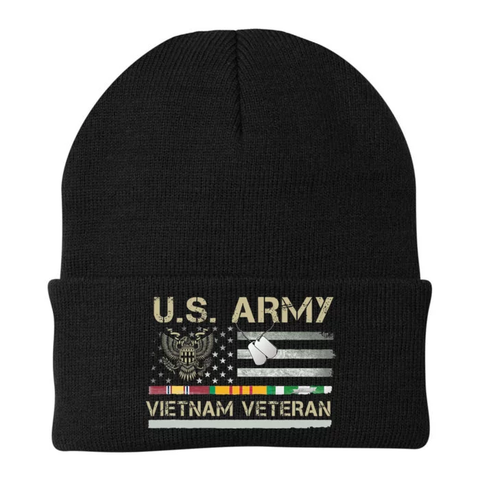 US Army Vietnam Veteran USA Flag  Veteran Vietnam Army Knit Cap Winter Beanie