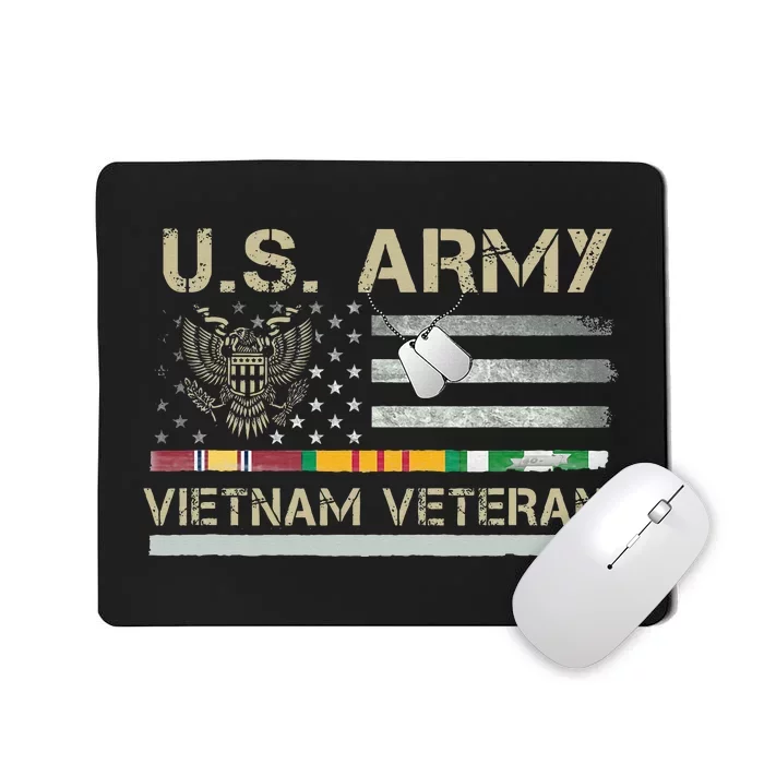 US Army Vietnam Veteran USA Flag  Veteran Vietnam Army Mousepad