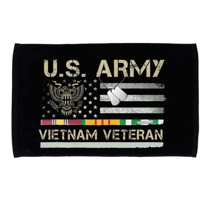 US Army Vietnam Veteran USA Flag  Veteran Vietnam Army Microfiber Hand Towel