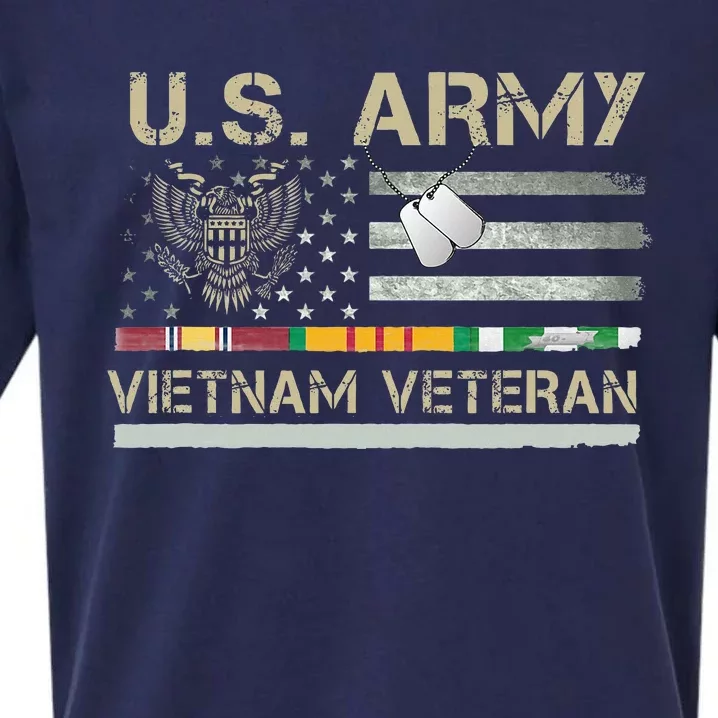 US Army Vietnam Veteran USA Flag  Veteran Vietnam Army Sueded Cloud Jersey T-Shirt