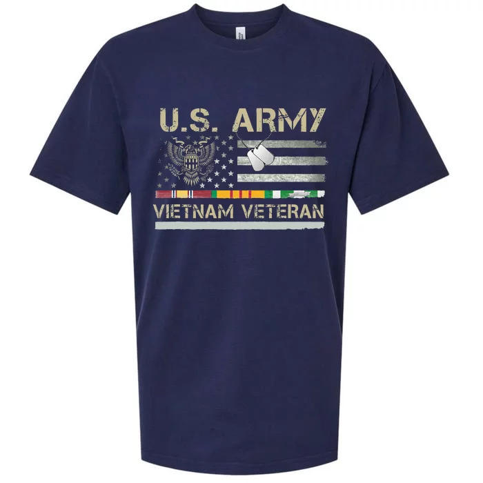 US Army Vietnam Veteran USA Flag  Veteran Vietnam Army Sueded Cloud Jersey T-Shirt