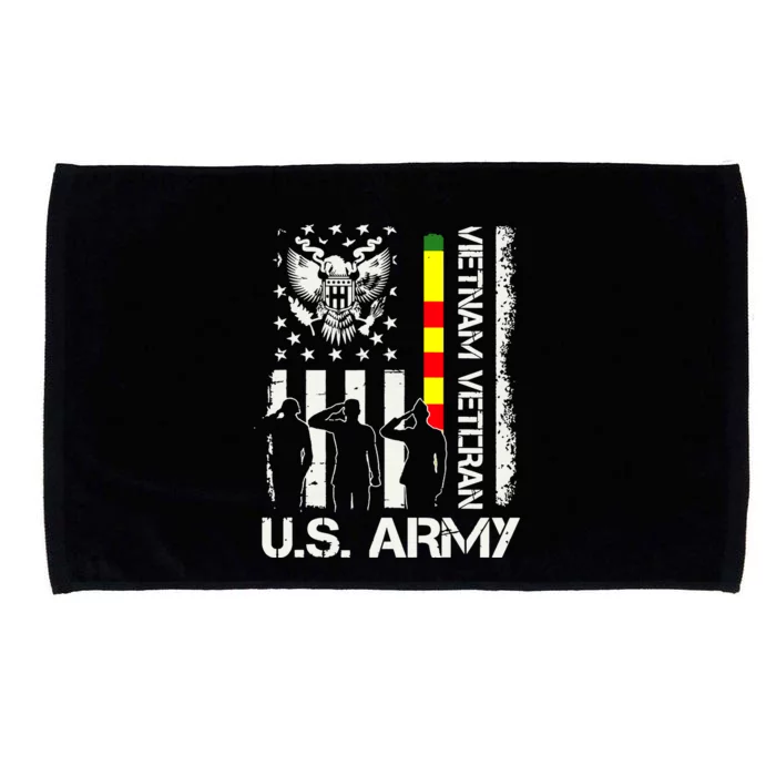 US Army Vietnam Veteran USA Flag | Veteran Vietnam Army Microfiber Hand Towel