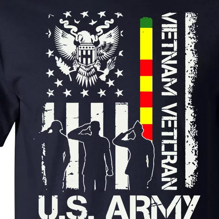 US Army Vietnam Veteran USA Flag | Veteran Vietnam Army Tall T-Shirt