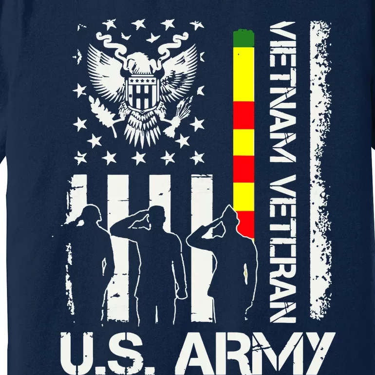 US Army Vietnam Veteran USA Flag | Veteran Vietnam Army Premium T-Shirt