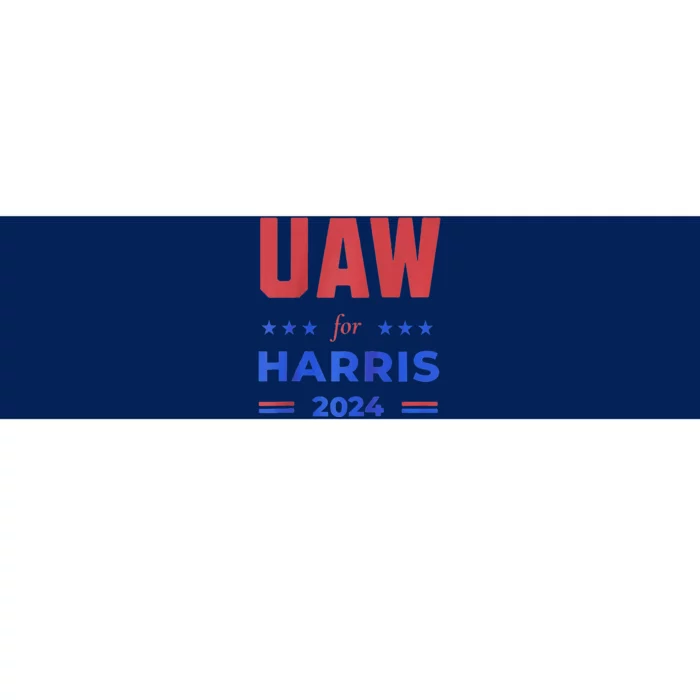 United Auto Workers For Harris 2024 Uaw Red Strike Kamala Raglan Bumper Sticker