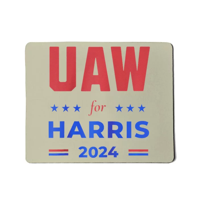 United Auto Workers For Harris 2024 Uaw Red Strike Kamala Raglan Mousepad