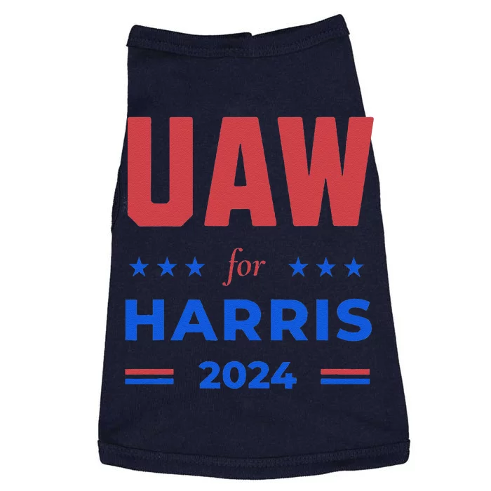 United Auto Workers For Harris 2024 Uaw Red Strike Kamala Doggie Tank