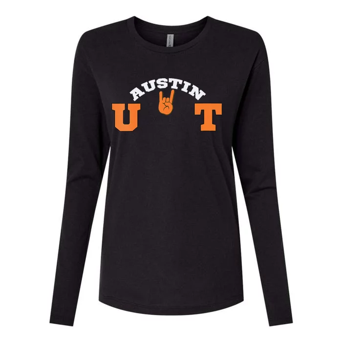 UT Austin Workout Womens Cotton Relaxed Long Sleeve T-Shirt