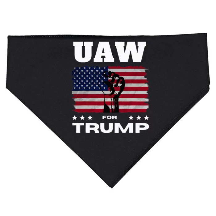 United Auto Workers For Donald Trump Uaw 2024 Election USA-Made Doggie Bandana