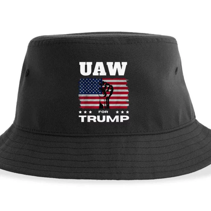 United Auto Workers For Donald Trump Uaw 2024 Election Sustainable Bucket Hat