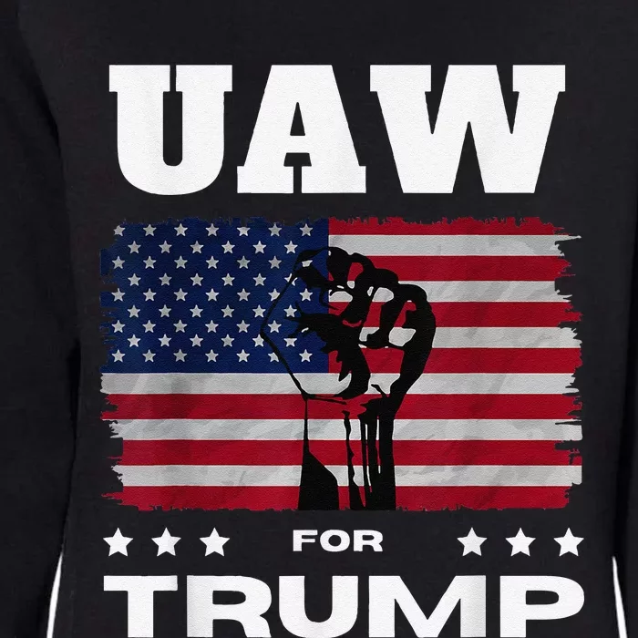 United Auto Workers For Donald Trump Uaw 2024 Election Womens California Wash Sweatshirt