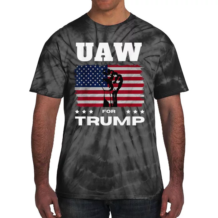 United Auto Workers For Donald Trump Uaw 2024 Election Tie-Dye T-Shirt